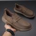 2025 Spring And Autumn With Soft Surface, Simple Le Fu Thick Soled Work Clothes Shoes, Trdy Low Cut Casual Shoes For_vogvips.com