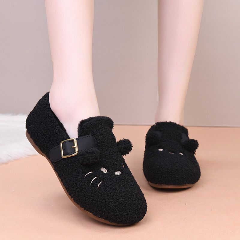 Winter New Thickened Loafers For Women 2025 Warm Boken Cotton Shoes_vogvips.com