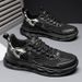 Men’s All-season, Comfortable, Breathable, Casual, Versatile, Laceless, Fashionable, Trendy, Sporty, Thick-soled, Solid-color Shoes._vogvips.com