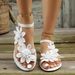French-style Retro Cross-strap Roman Sandals Women, 2026 Summer New Flat Beach Shoes, Versatile For Outdoor Wear_vogvips.com