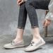New Women's Loafers First Layer Cowhide Hollow Out Slip-On Breathable Casual Shoes Mesh Soft Leather Sandals_vogvips.com