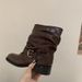 Black Chunky Heel Martin For Women 2025 New Summer High-End Height-Increasing Western Cowboy Boots_vogvips.com