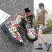 2024 New Autumn Winter Martin European American Large Size Graffiti Women's Printed Cartoon Lace-up Pattern Leather_vogvips.com