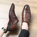 Euro Step New British Style Casual Leather Trendy Monk Business Formal Brogue Carved Men's Shoes_vogvips.com
