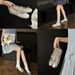 Lancui Gentle French Mary Jane For Women Comfortable Hidden Wedge Bowknot Strap Casual Ballet Style Single Shoes_vogvips.com