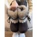 Women's Snow 2025 Winter New Thick-Soled Retro Fleece-Lined Cute Height-Increasing Niche Warm Cotton Shoes Furry Boots_vogvips.com