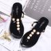 Beach Flip-Flops Social Internet Celebrity Crystal Jelly Thong Sandals For Women Students Korean Fashion Outdoor Summer_vogvips.com
