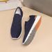 New Men's Knitted Mesh Breathable Sports Thick Sole Lightweight Comfortable Versatile Trendy Casual Shoes_vogvips.com