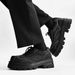 ShoeVault Houston Shoes! Thick-Soled Derby Low-Cut Big Toe Casual Leather Men's Stylish Shoes_vogvips.com