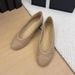 High Version 2025 New Xiaoxiangfeng Woven Hollow Ballet Flat Bottomed Color Blocked Single Shoes Fashionable Women_vogvips.com
