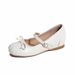 Women's Leather Slide Sandals H-Shaped Strap Flat Sandals 5Cm Height Increasing One-Strap French Ballet Flats For Women Summer New Fairy Style Silver_vogvips.com