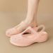 2025 Summer New Mary Jane Clogs Women's Beach Jelly Garden Shoes Soft Sole Non-Slip Maternity Sandals_vogvips.com