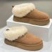 Women's Snow Boots Sheepskin Thick Sole Wool Collar Fleece Lined Warm Cotton Shoes 2025 Winter New Tatzler_vogvips.com