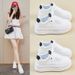Little White Shoes Female Students Thick-soled Heightening Shoes Mesh Breathable Casual Shoes_vogvips.com