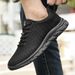 Men's Shoes Lace-up Work Fly-woven Soft-soled Casual Sports Shoes Men's Non-slip And Wear-resistant_vogvips.com
