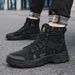 New Leather Spring Men's Shoes High-top Men's Heightening Tooling Martin Boots_vogvips.com