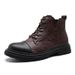 European Warm Series New Martin Thick Sole Leather British Style Short Autumn Winter Boots Men_vogvips.com