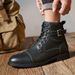 European Warm Series Autumn Winter Work 2025 New British Style Men's Martin Non-Slip Lace-Up High Top Round Toe Boots Side Pull_vogvips.com