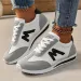 Women Designer Round Head Deep Mouth Light Versatile Breathable Cross Lace Casual Sneakers Zapatos De Mujer_vogvips.com