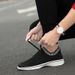 Men's Round Head Cloth Casual Shoes Front Lace-up Travel Shoes Mesh Shoes Men's Sports Shoes Increase_vogvips.com