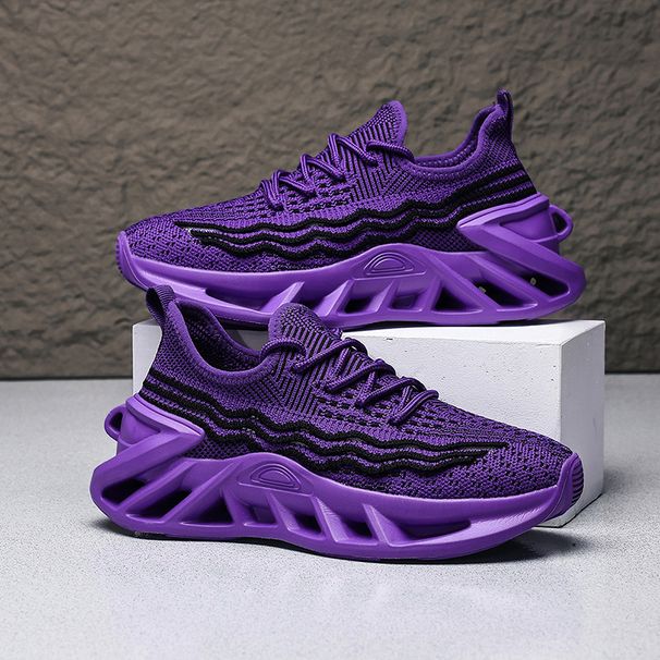 New Hollow Fried Dough Twists Thick Soled Fly Woven Mesh Surface Light Breathable Casual Sports Couple For Men And Women_vogvips.com