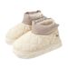 Qidan Shoe Factory Snow Boots Women Winter Thick-Soled Waterproof Down Fabric Outdoor Couple Warm Cotton Shoes For Men_vogvips.com