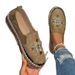 Autumn/Winter New Rhinestone Embroidered Flat Loafers Platform Casual Round Toe Slip On Thick Soled Single Shoes For Women_vogvips.com