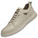 Men's Trendy Overalls Shoes Low-top Cowhide Surface Soft Leather Breathable Outdoor Casual Shoes Student Board Shoes_vogvips.com