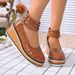 SHLIANG Women's Patent Leather Wedge Heels Round Toe Miniature Heightening Spring Low Cut Single Shoes Buckle Strap High Heels V0161_vogvips.com