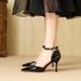 Qianluhui Patent Leather Classic Fashionable Modern Women's Sandals For Urban Professionals, Business Trips, Training,_vogvips.com