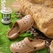 Summer Outdoor Beach Wear, Lightweight Half Closed Heel Sandals, Couple Style, Closed Toe, Drain Proof Sandals For Men_vogvips.com