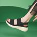 Women's Summer Knitted Cross-lace EVA Thick-soled Sandals - Versatile Casual Soft-soled One-piece Slip-on 5cm Over-the-knee Sandals_vogvips.com