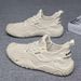 Coconut Summer Breathable Flyknit Mesh Men's Outdoor Sports Soft Sole Quick-Dry Running Casual Shoes_vogvips.com