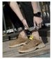 Mesh Splicing Men's Casual Single Shoes Soft-sided Lace-up Sports Running Shoes_vogvips.com