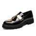 2025 Spring And Autumn Youth Slip-On Loafers Thick-Soled Height-Increasing Black Fashion Men's Casual Leather Shoes_vogvips.com