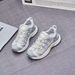 Outdoor Hiking And Running Sports Shoes Women, 2025 New Korean Version Breathable Casual Thick Soled Dad Shoes,_vogvips.com