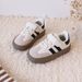 Kids' Classic PU Sneakers – Low-Top Casual Shoes For Girls (Black & Beige, Sizes 22-30, Soft Rubber Sole)_vogvips.com