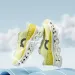CUUS DUUS Gradient Blue Knit Upper Sneakers Reflective Arc Logo Hollow Cushion Outsole Lightweight Daily Walking Sport_vogvips.com