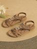 Women's Flat Bohemian Beaded Sandals Soft Sole Comfort Slippers Beach Shoes Plus Size_vogvips.com