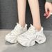 2026 Spring And Autumn New Style Platform Thick-Soled Sports Breathable Versatile Casual Fashionable Rhinestone_vogvips.com