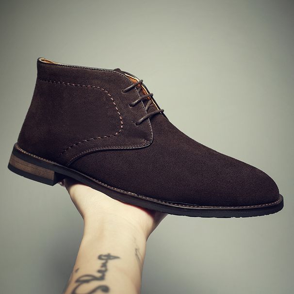 Derby Casual High Top Leather Shoes Hiking Desert Boots Low Top Martin Boots Men's Dress Business Short Boots Fur Fur_vogvips.com