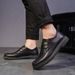 Euro Step Casual Spring Korean Loafers British Style Brogue Versatile Trendy Men's Small Leather Shoes_vogvips.com