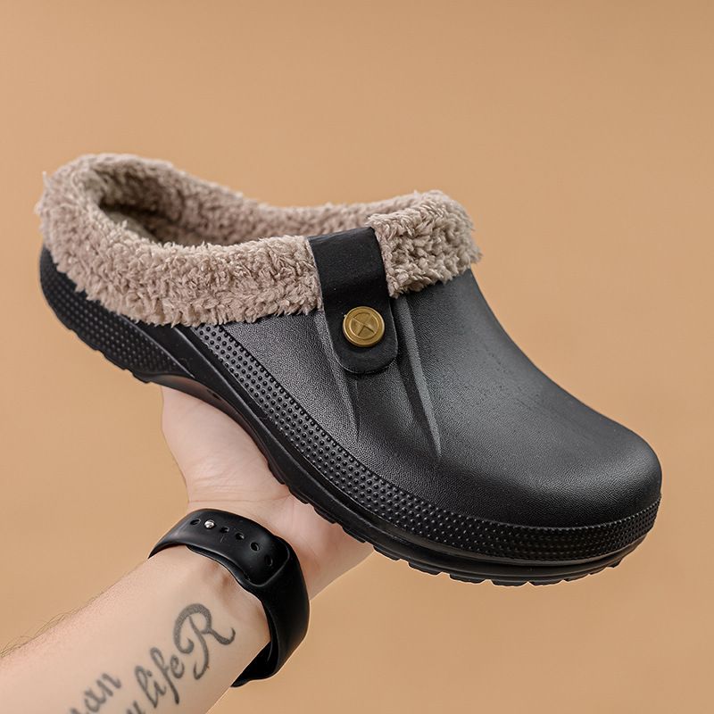 MTX 2025 Autumn Winter Men Women Style Mammoth Wool Home Clogs Couple Cotton Slippers_vogvips.com