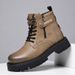 European Warm Series Winter Martin British Style High-top Cotton Fleece-lined Thickened Men's Leather Shoes Warm Snow Boots_vogvips.com