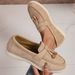 SHLIANG Women's Fashion Flat Casual Shoes Suede Elegant Loafers Design Breathable Slip On Shoes Autumn Casual Business Women Shoes X0075_vogvips.com