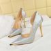8626-1 European And American Banquet National Style Women's High Thin Heels Shallow Mouth Side Hollow Satin Metal_vogvips.com