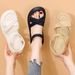 Flat-soled Sandals Women's Fairy Wind Elastic Band Skirt Lightweight Anti-skid Soft-soled Beach Shoes_vogvips.com