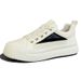 Men's White Sneakers Breathable Summer New Soft Casual Genuine Leather Thick Sole Fashion Versatile Lightweight_vogvips.com