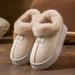 2025 New Winter Women's Slippers With Heel, Warm Non-Slip, Indoor And Outdoor Use, Men's Cotton Shoes_vogvips.com