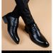 TerraStride Summer Youth Korean Style British Pointed Toe Lace-up Leather Height Increasing Casual Wedding Business Formal Trendy_vogvips.com